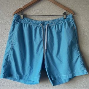 Onis Men’s 7" Charles Blue Gingham Swim Trunks